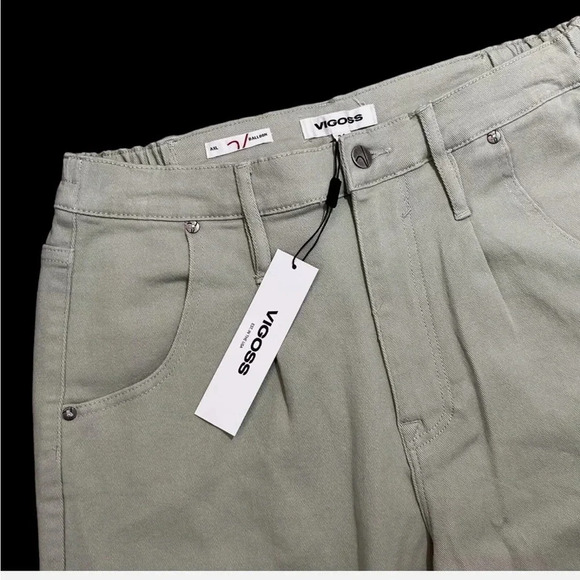 Vigoss Axl Balloon Leg Jeans Size 28 New with Tags Green - Picture 3 of 5